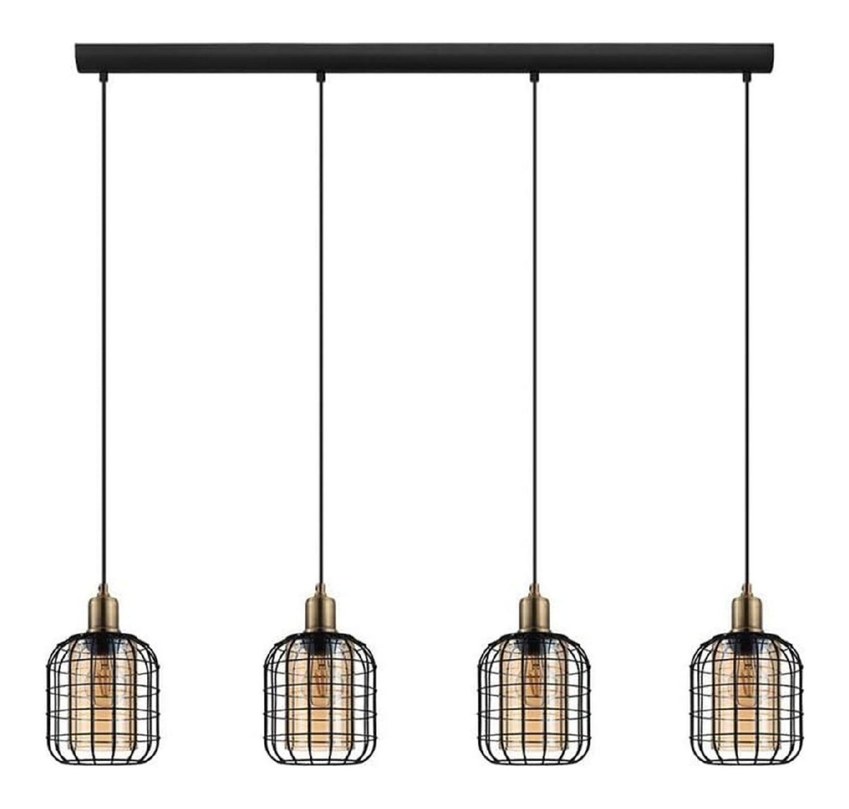 Eclairage Noir et Ambre contemporain en version suspension 40 W E27 XL-5398