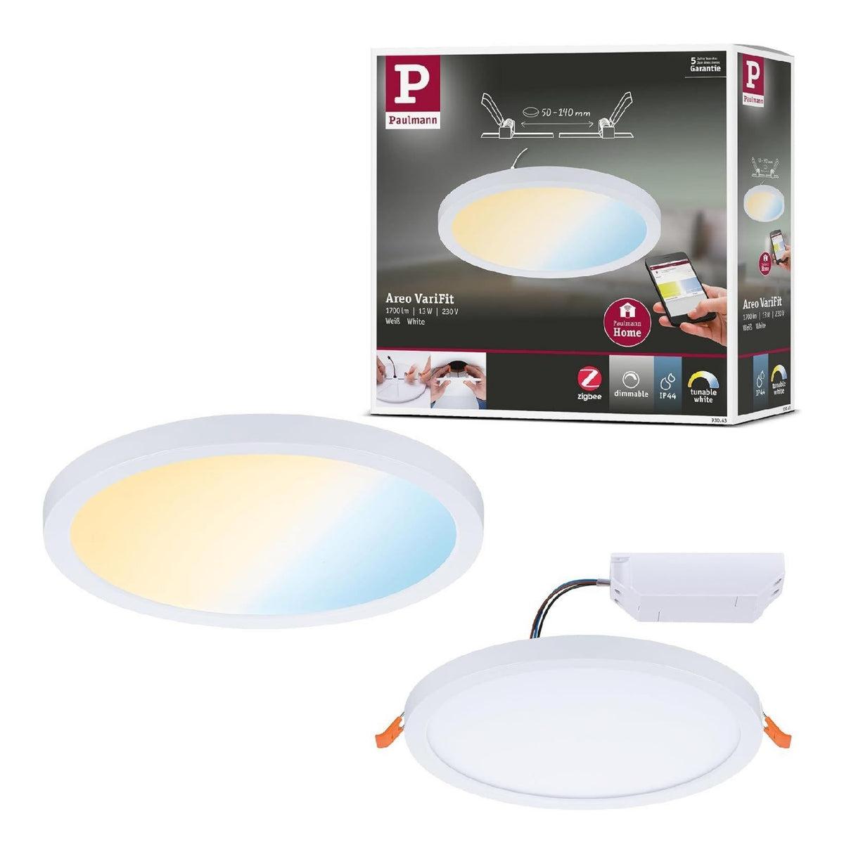 Plafonnier Blanc au style moderne avec conception fonctionnelle IP44 3000 K
