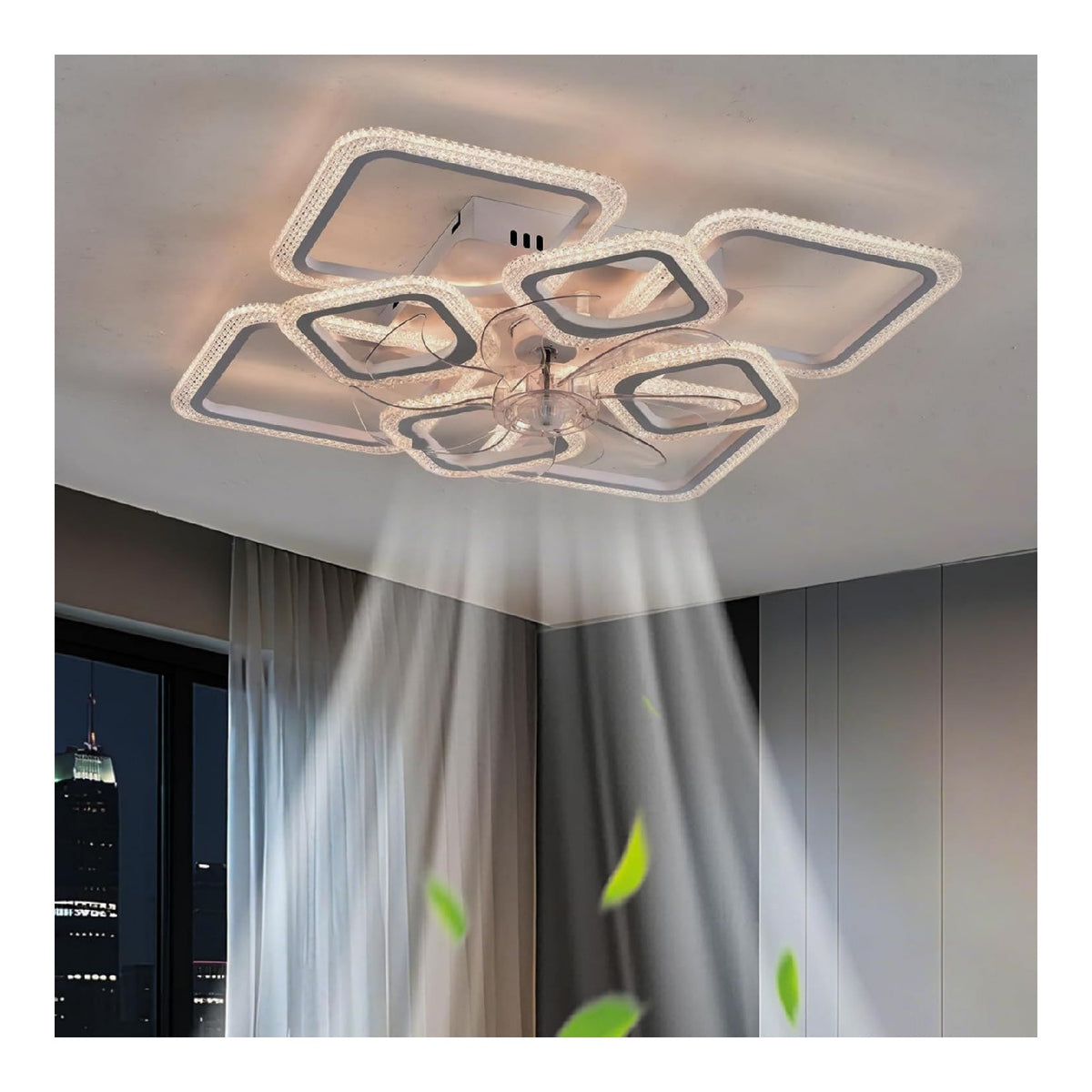 Plafonnier Blanc et Ambre a presence elegante et lumiere agreable 3000K
