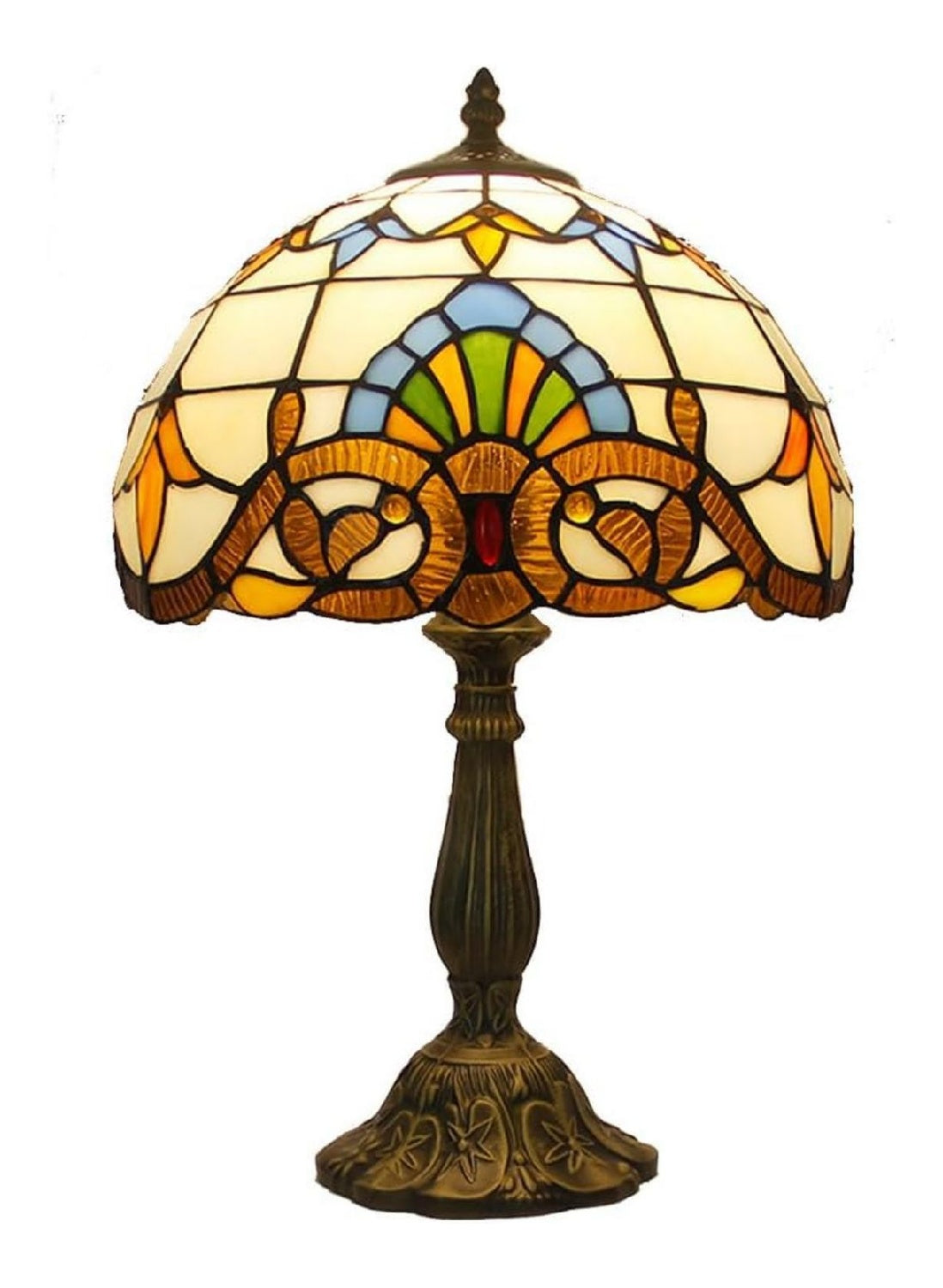 Eclairage Ambre et Bronze contemporain en version lampe de table
