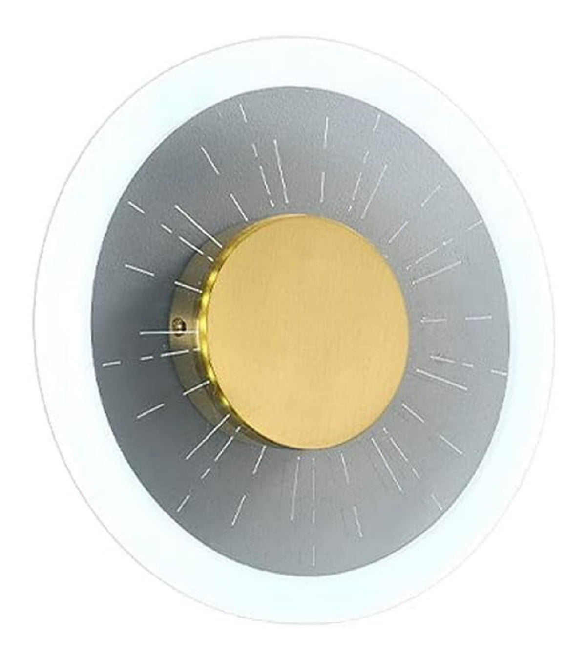 Applique murale decoratif Blanc et Dore avec diffusion lumineuse harmonieuse 8W