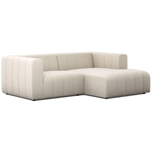 Langham Channeled 2 Piece Sectional, Nomad Snow