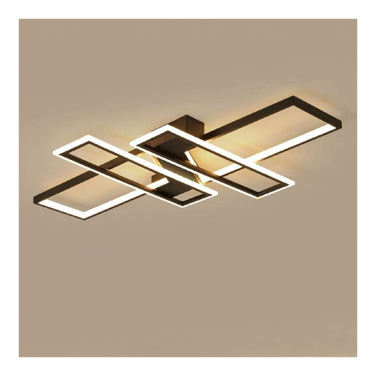 Lustre decoratif Noir et Blanc avec diffusion lumineuse harmonieuse 94W 6500K