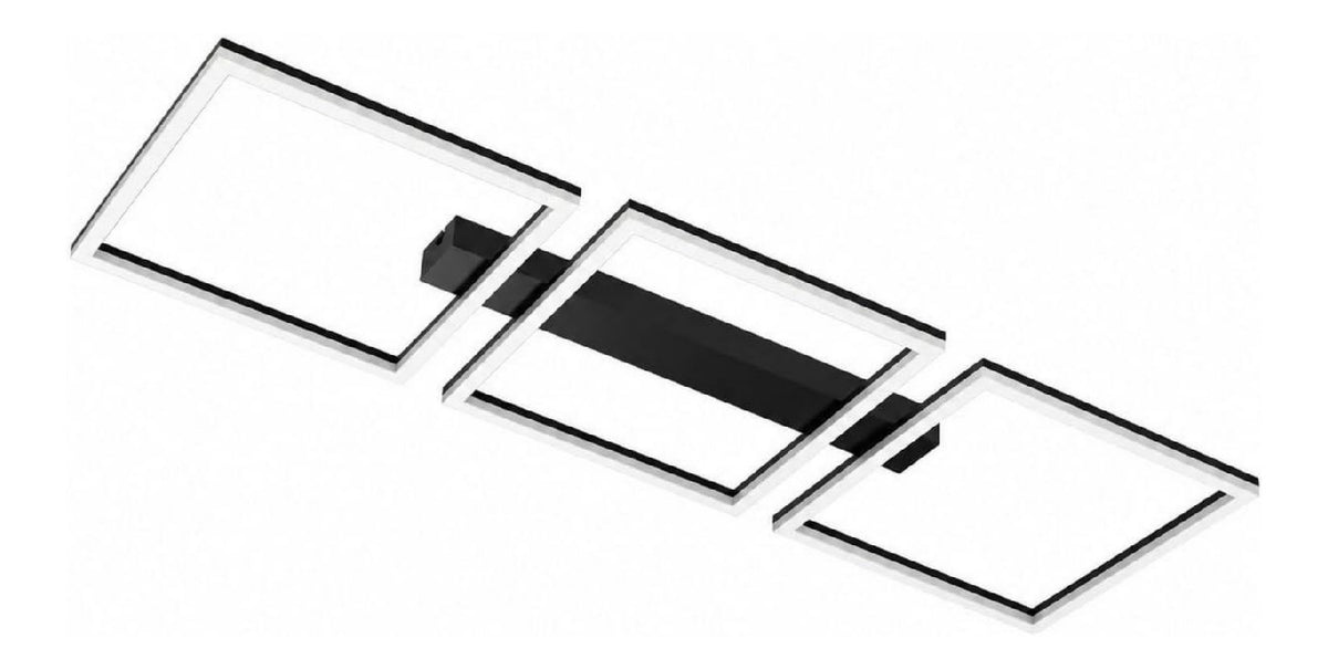 Plafonnier decoratif Noir et Blanc avec diffusion lumineuse harmonieuse 36W 4000K