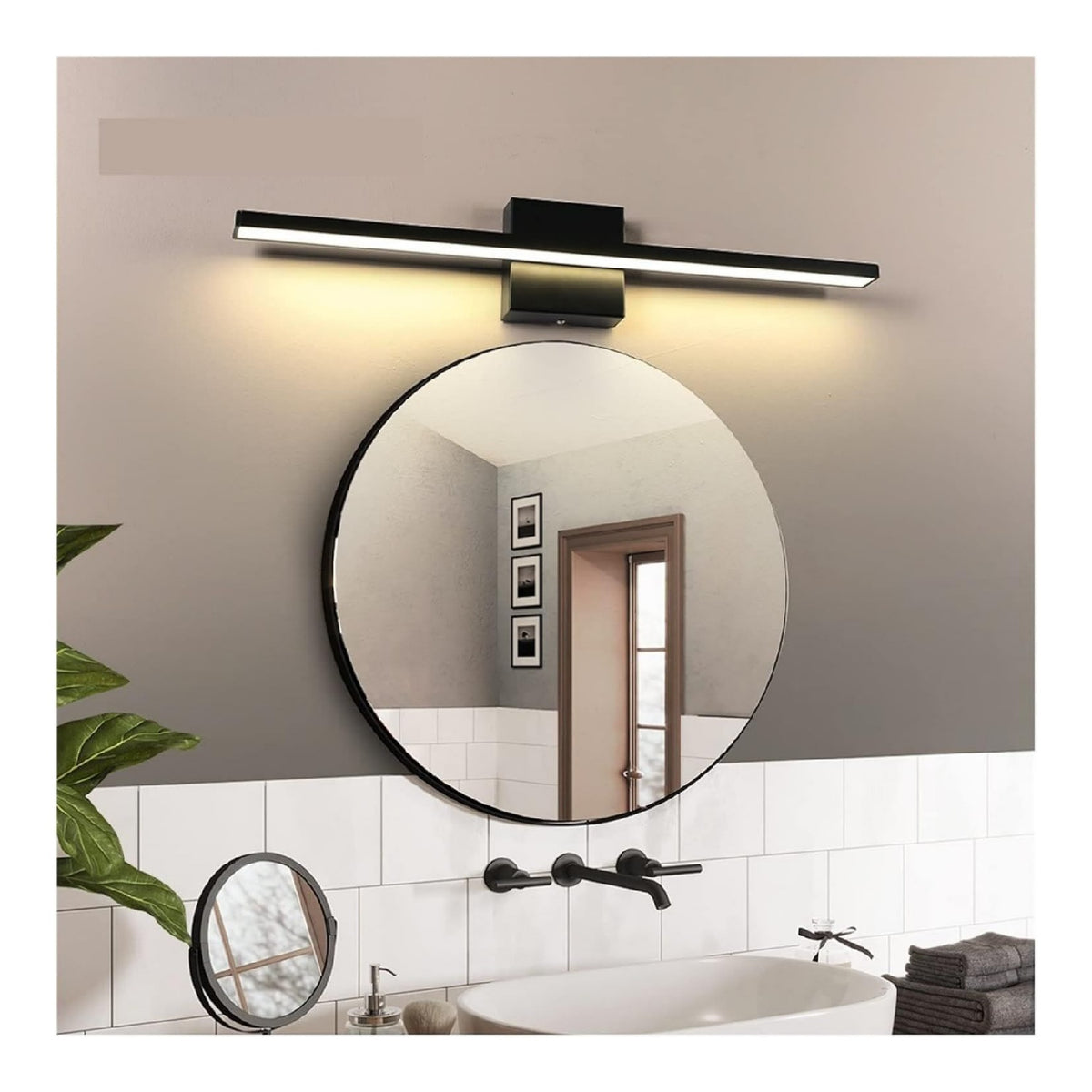Applique murale Noir et Ambre aux lignes epurees avec eclairage confortable LJ-2490