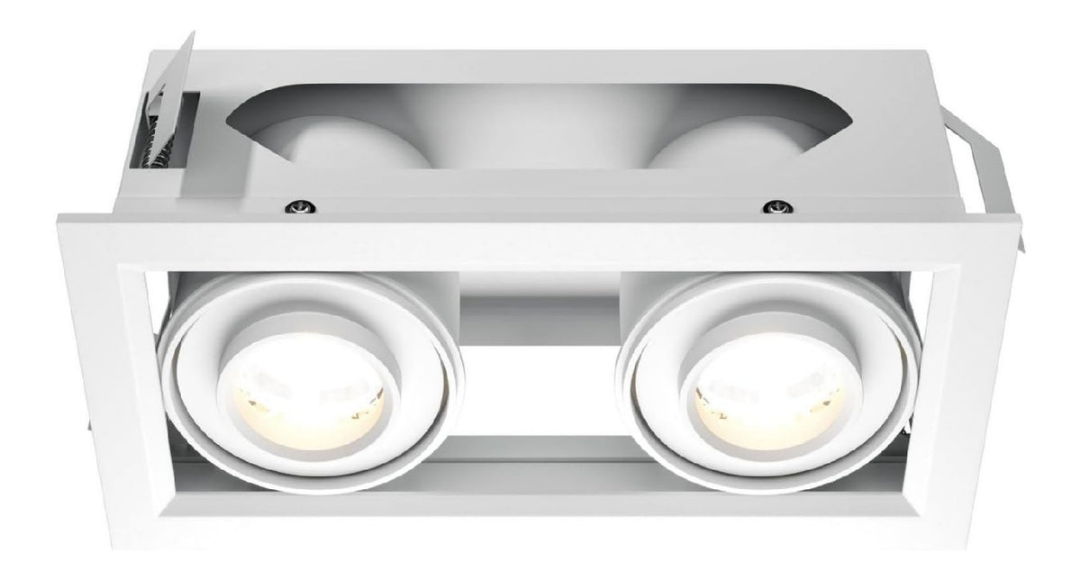Solution lumineuse Blanc et Ambre au dessin sobre en format spot de plafond IP 20 3000K