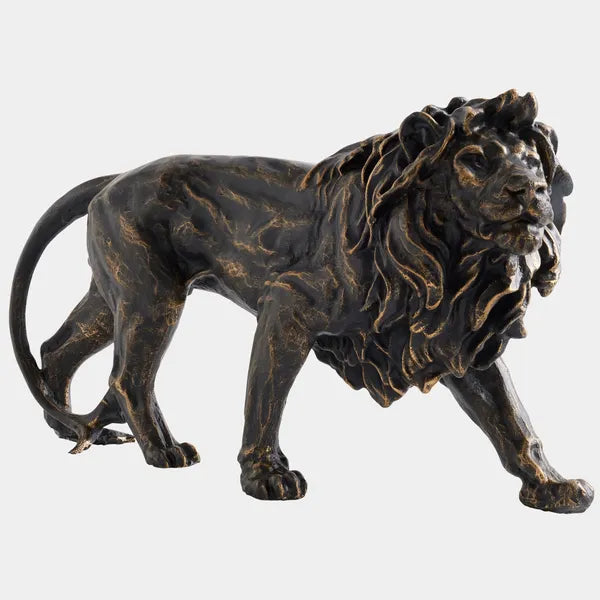 Escultura de Leon al Acecho, Bronce