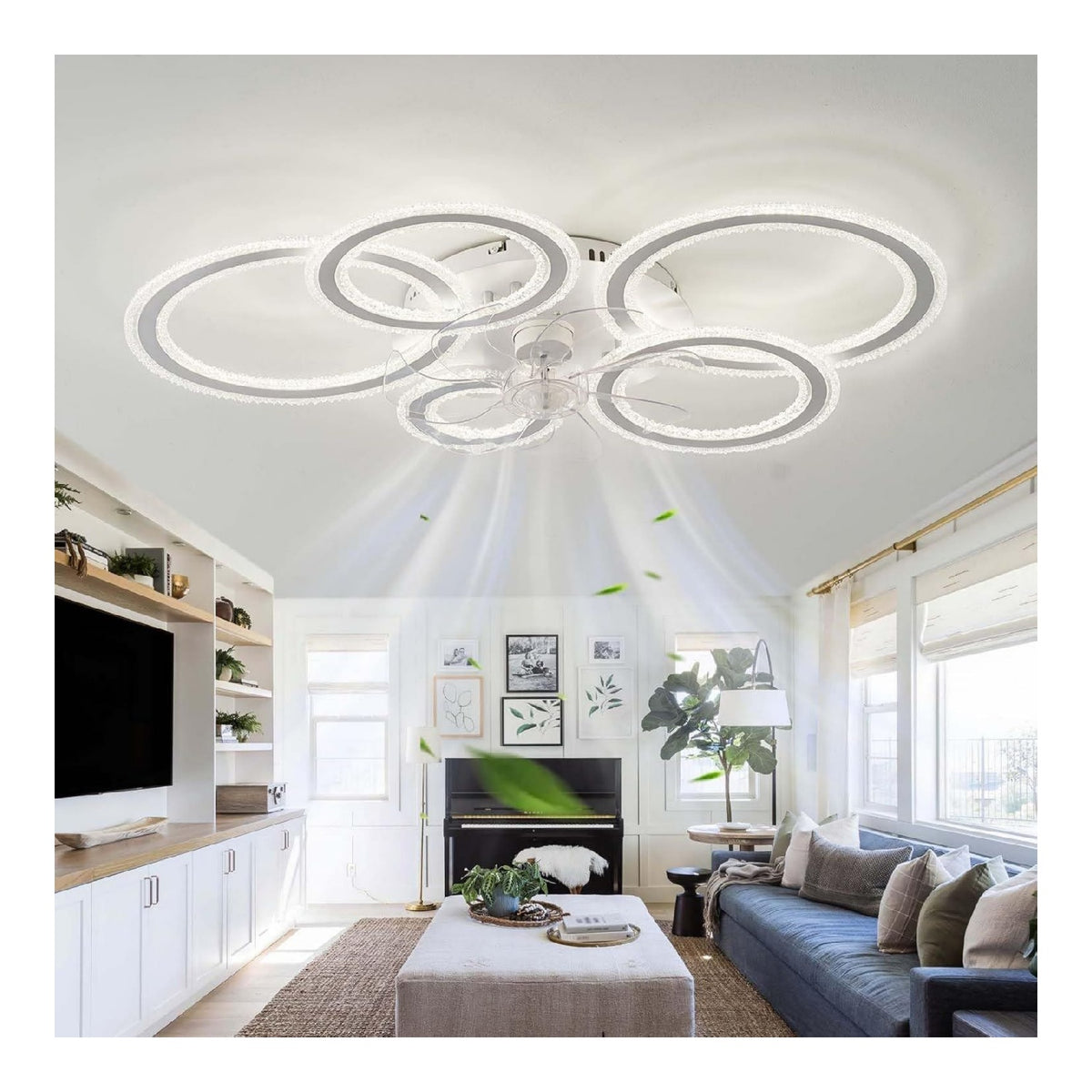 Lustre decoratif Blanc et Ambre avec diffusion lumineuse harmonieuse PM-1856