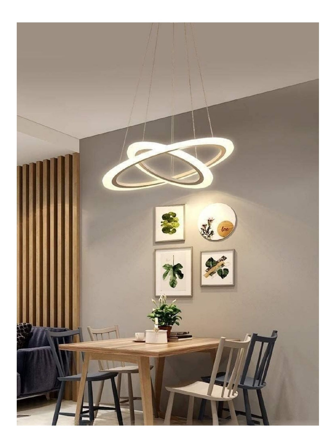 Luminaire Ambre et Rouge a silhouette graphique de type lustre KF-4272