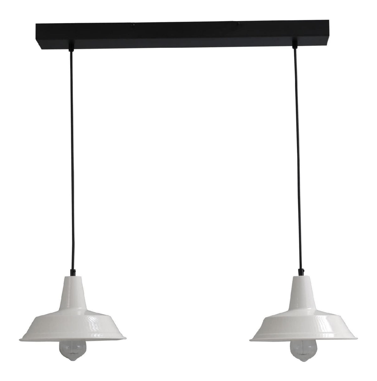 Luminaire Noir et Blanc a silhouette graphique de type suspension 75 W E27