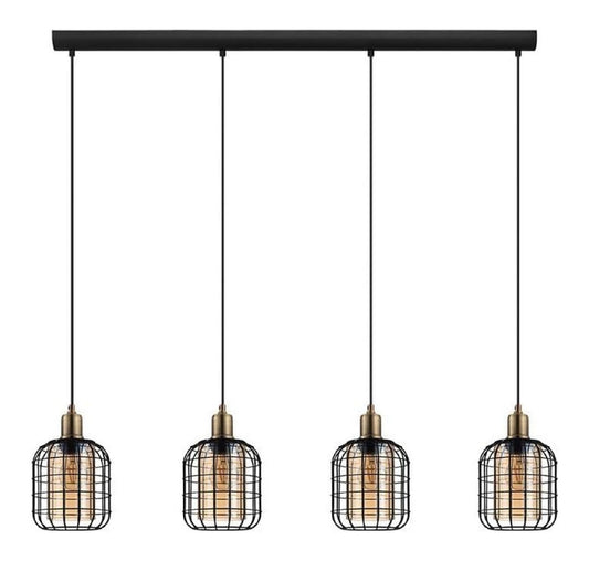 Eclairage Noir et Ambre contemporain en version suspension 40 W E27 XL-5398