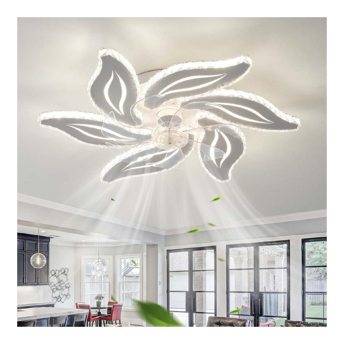 Lustre decoratif Blanc et Ambre avec diffusion lumineuse harmonieuse K1-1913