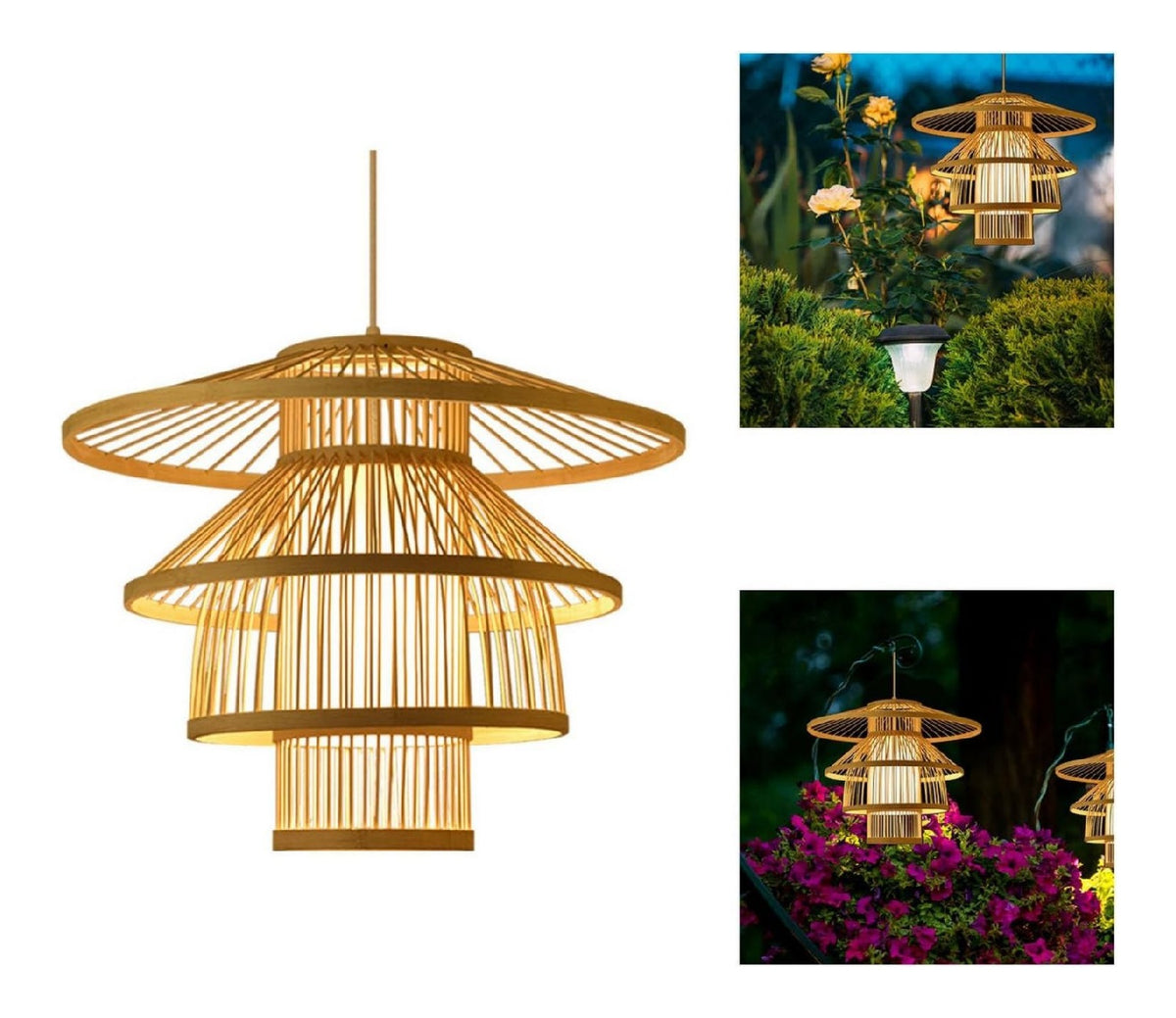 Suspension decoratif Ambre et Rouge avec diffusion lumineuse harmonieuse