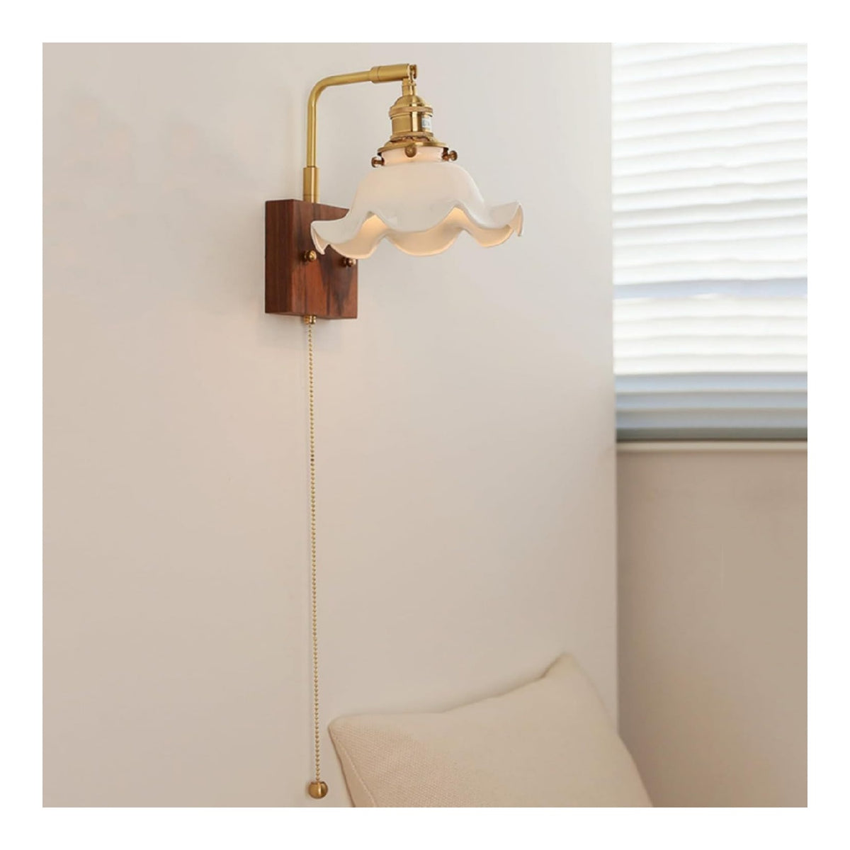 Applique murale decoratif Blanc et Ambre avec diffusion lumineuse harmonieuse 60 W E27