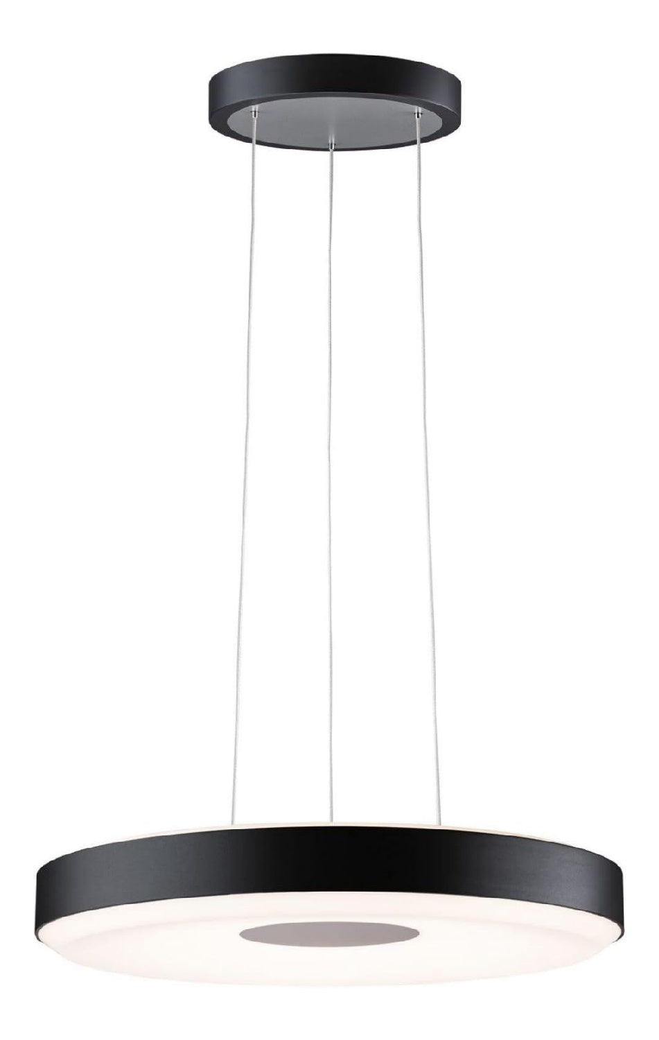 Suspension decoratif Noir et Gris avec diffusion lumineuse harmonieuse 22W 2700K
