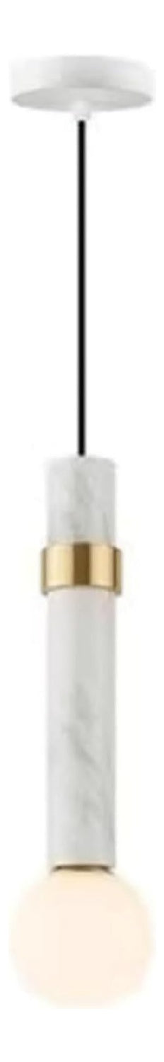 Solution lumineuse Blanc et Dore au dessin sobre en format suspension