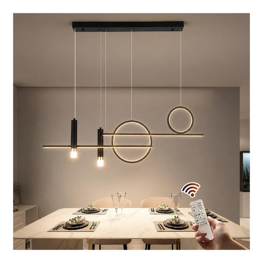 Solution lumineuse Noir et Blanc au dessin sobre en format suspension 50W 6000K