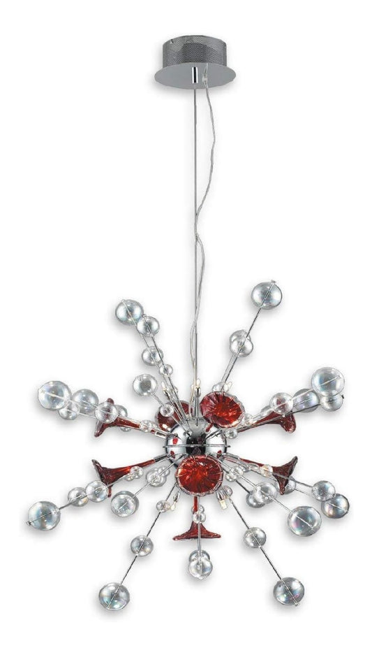 Suspension decoratif Blanc et Ambre avec diffusion lumineuse harmonieuse OA-3280