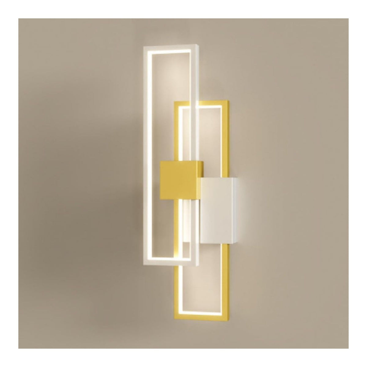Applique murale decoratif Blanc et Ambre avec diffusion lumineuse harmonieuse 32 W