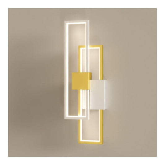 Applique murale decoratif Blanc et Ambre avec diffusion lumineuse harmonieuse 32 W