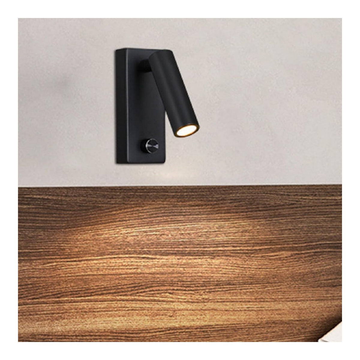 Applique murale decoratif Noir et Ambre avec diffusion lumineuse harmonieuse 5 W