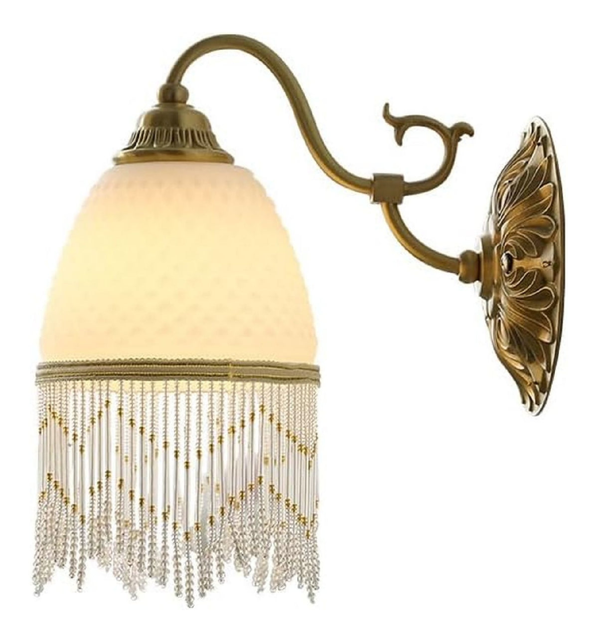 Applique murale Blanc et Dore a presence elegante et lumiere agreable 60 W E27
