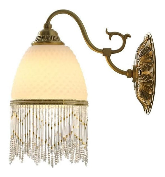 Applique murale Blanc et Dore a presence elegante et lumiere agreable 60 W E27