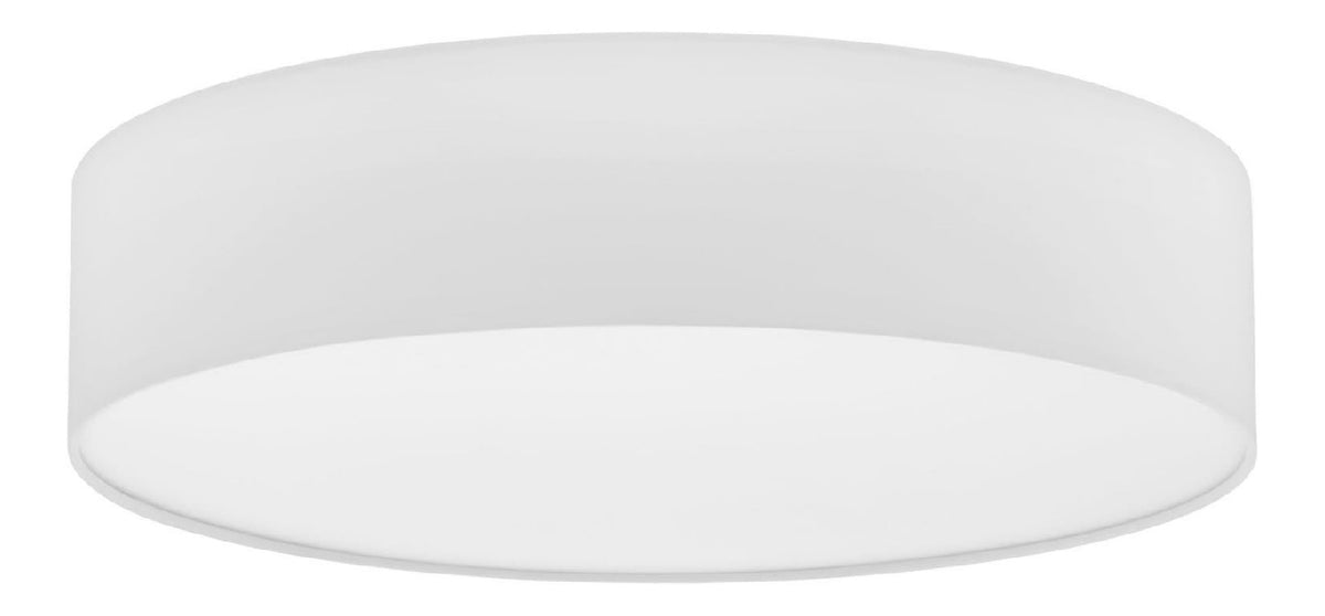 Plafonnier Blanc et Ambre aux lignes epurees avec eclairage confortable E27