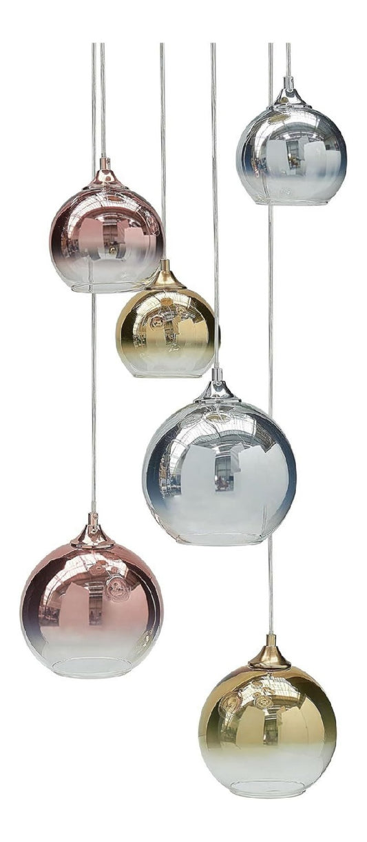 Suspension decoratif Ambre et Beige avec diffusion lumineuse harmonieuse