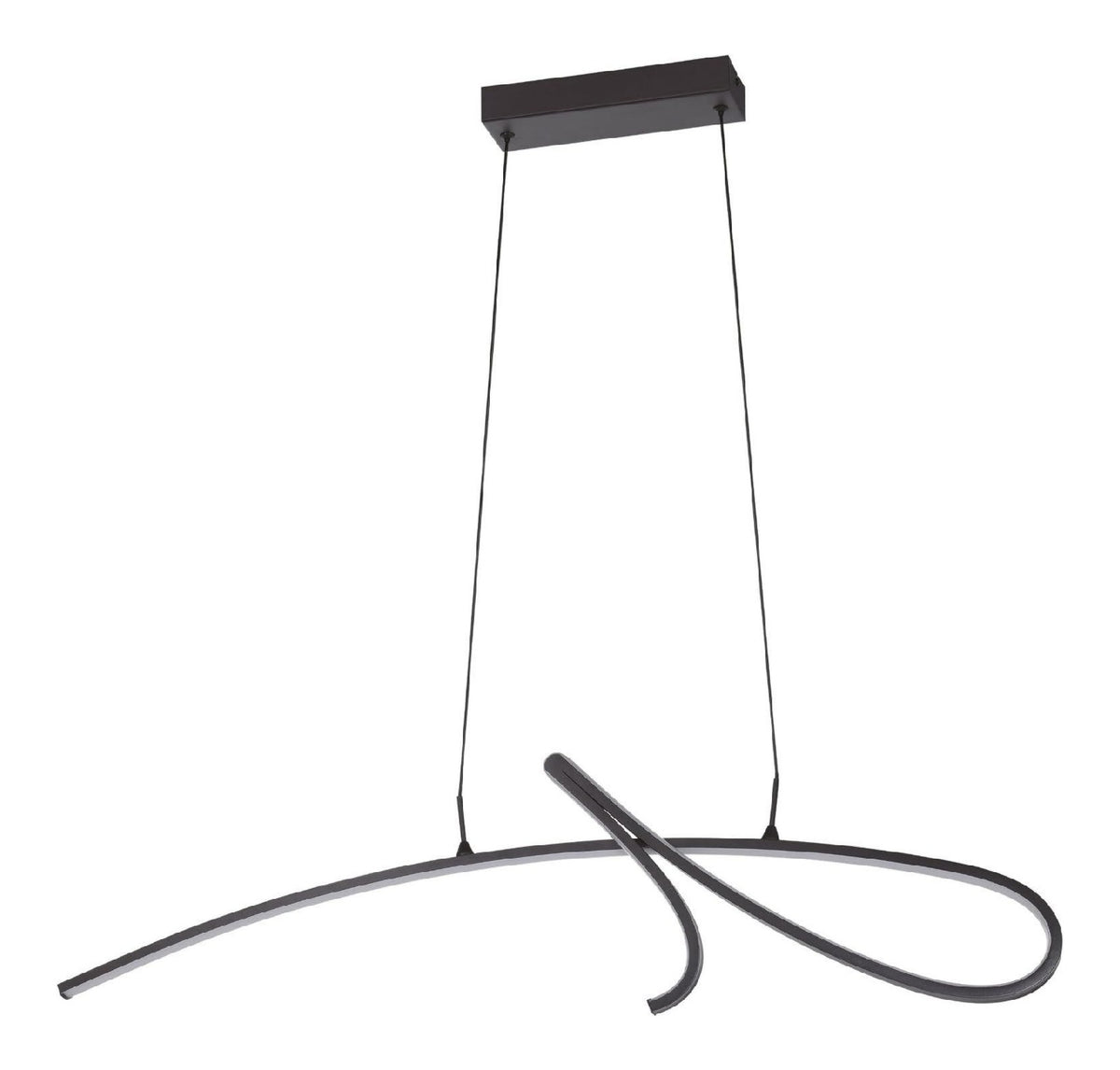 Luminaire Noir et Blanc a silhouette graphique de type suspension 2700K