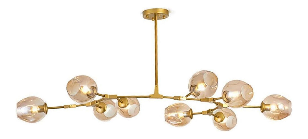 Lustre Blanc et Dore a presence elegante et lumiere agreable E27