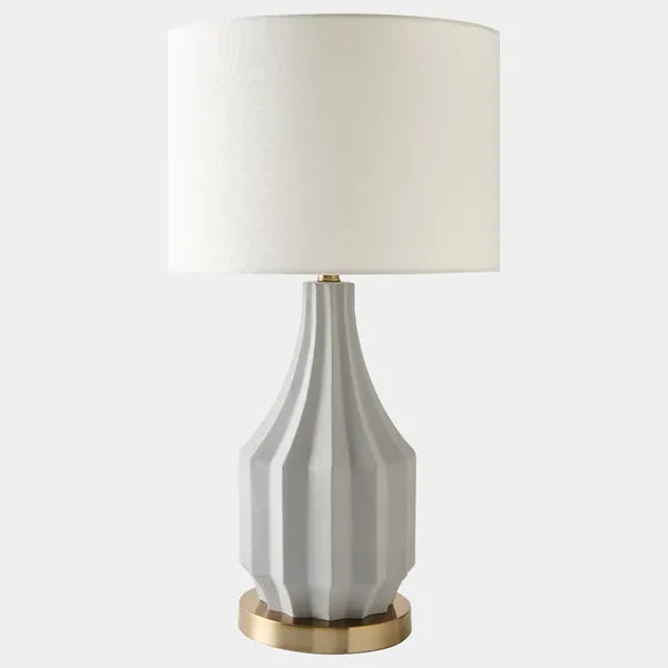 Crandall Fluted Lamp, Gray