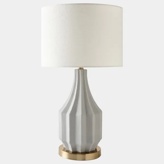 Crandall Fluted Lamp, Gray