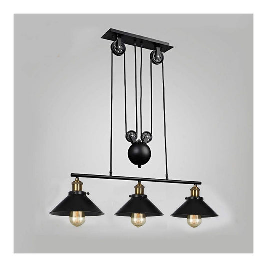 Eclairage Noir et Ambre contemporain en version suspension E27