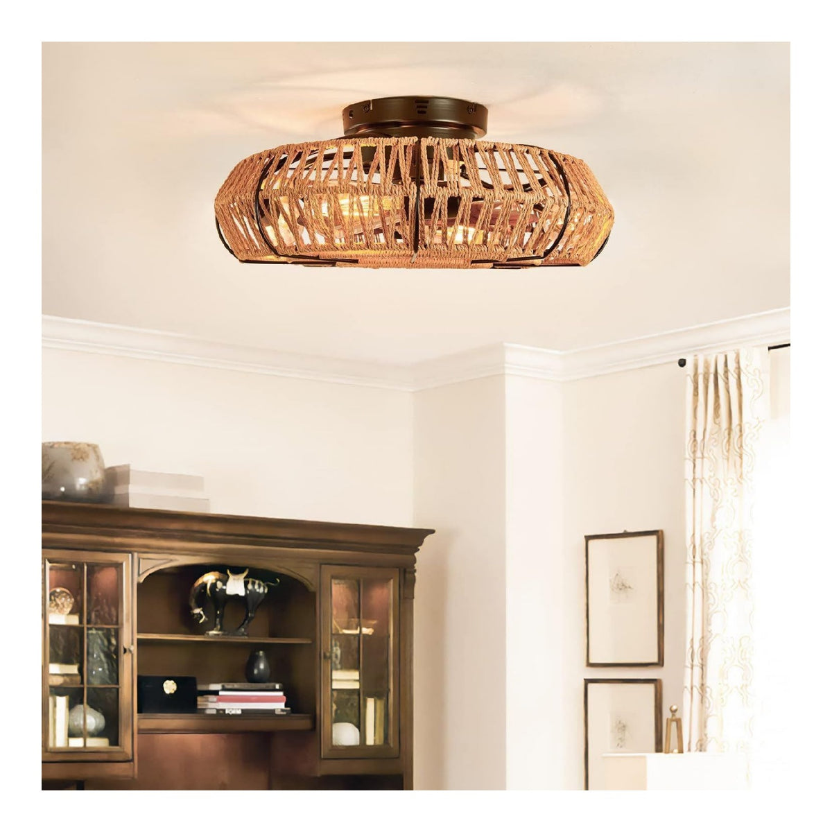 Luminaire decoratif Ambre avec diffusion lumineuse harmonieuse E27