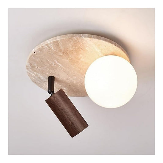 Luminaire Blanc et Ambre a silhouette graphique de type lustre 40 W E27