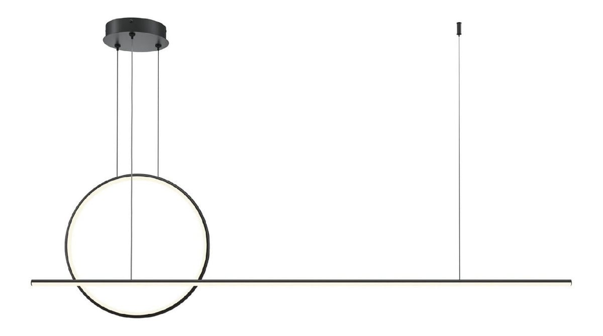 Suspension Noir et Blanc a presence elegante et lumiere agreable 4000 K