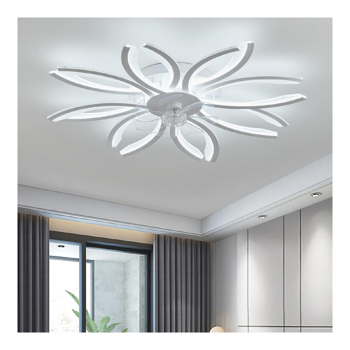 Lustre decoratif Blanc et Ambre avec diffusion lumineuse harmonieuse 3000K F9-2291