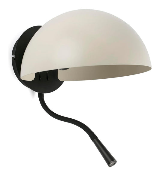 Luminaire Noir et Beige aux lignes epurees avec eclairage confortable