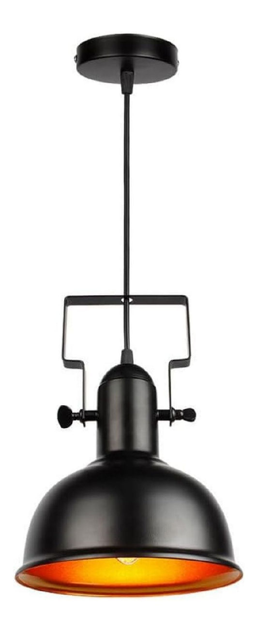 Solution lumineuse Noir et Ambre au dessin sobre en format lustre 60 W W1-8871