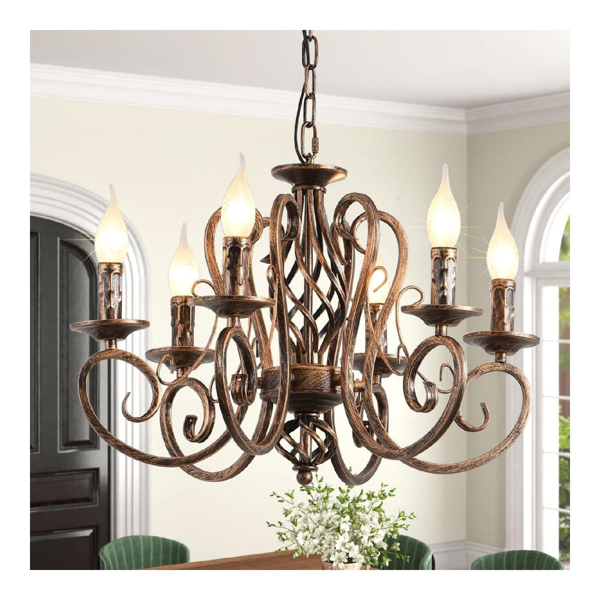 Lustre Noir et Blanc au style moderne avec conception fonctionnelle 25 W E14