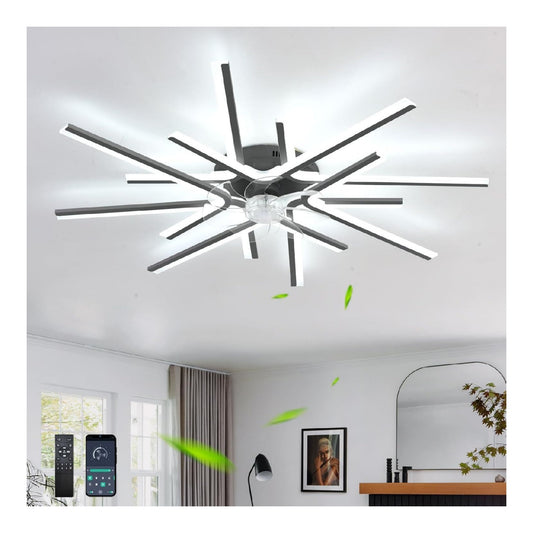 Lustre Noir et Blanc a presence elegante et lumiere agreable 3000K M3-6966