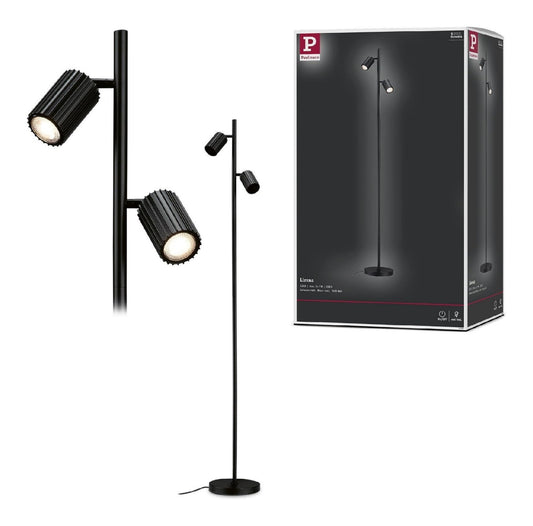 Eclairage Noir et Vert contemporain en version lampadaire GU10