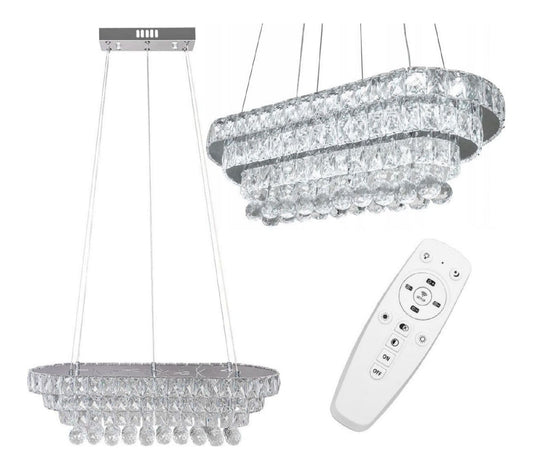 Solution lumineuse Ambre et Transparent au dessin sobre en format suspension