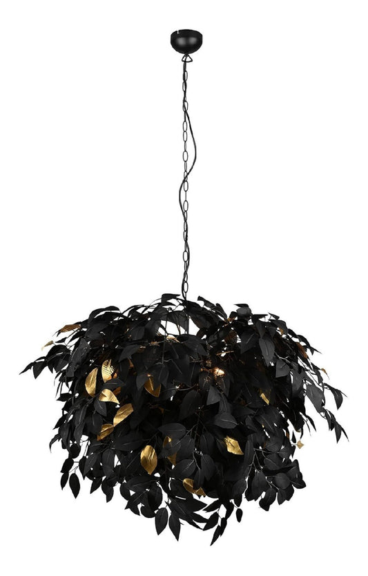 Suspension Noir a presence elegante et lumiere agreable 0 W IP20 E14