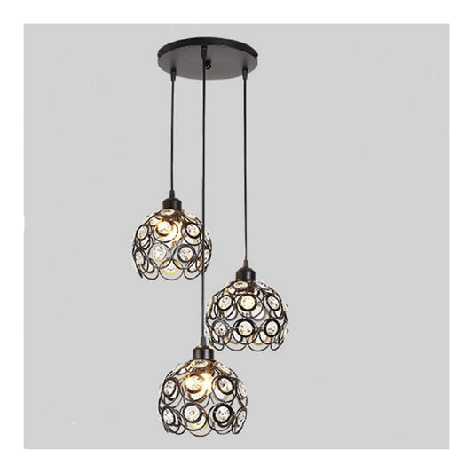 Suspension Noir et Ambre au style moderne avec conception fonctionnelle 60W E27 1G-6199
