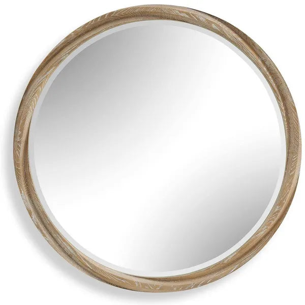 Landry Round Mirror, Natural