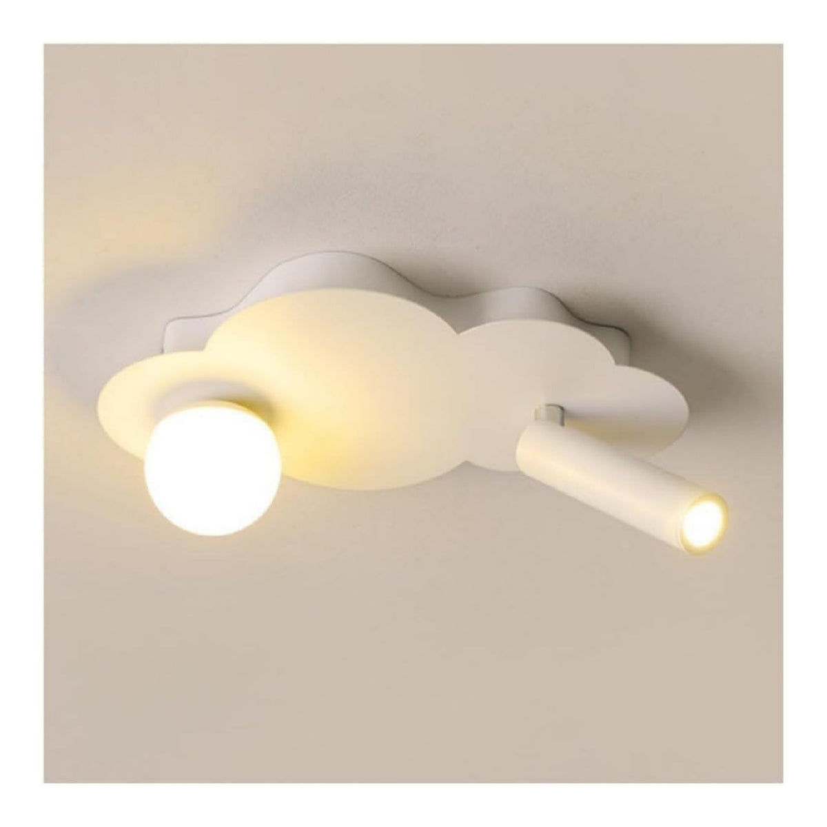 Solution lumineuse Blanc et Ambre au dessin sobre en format spot de plafond