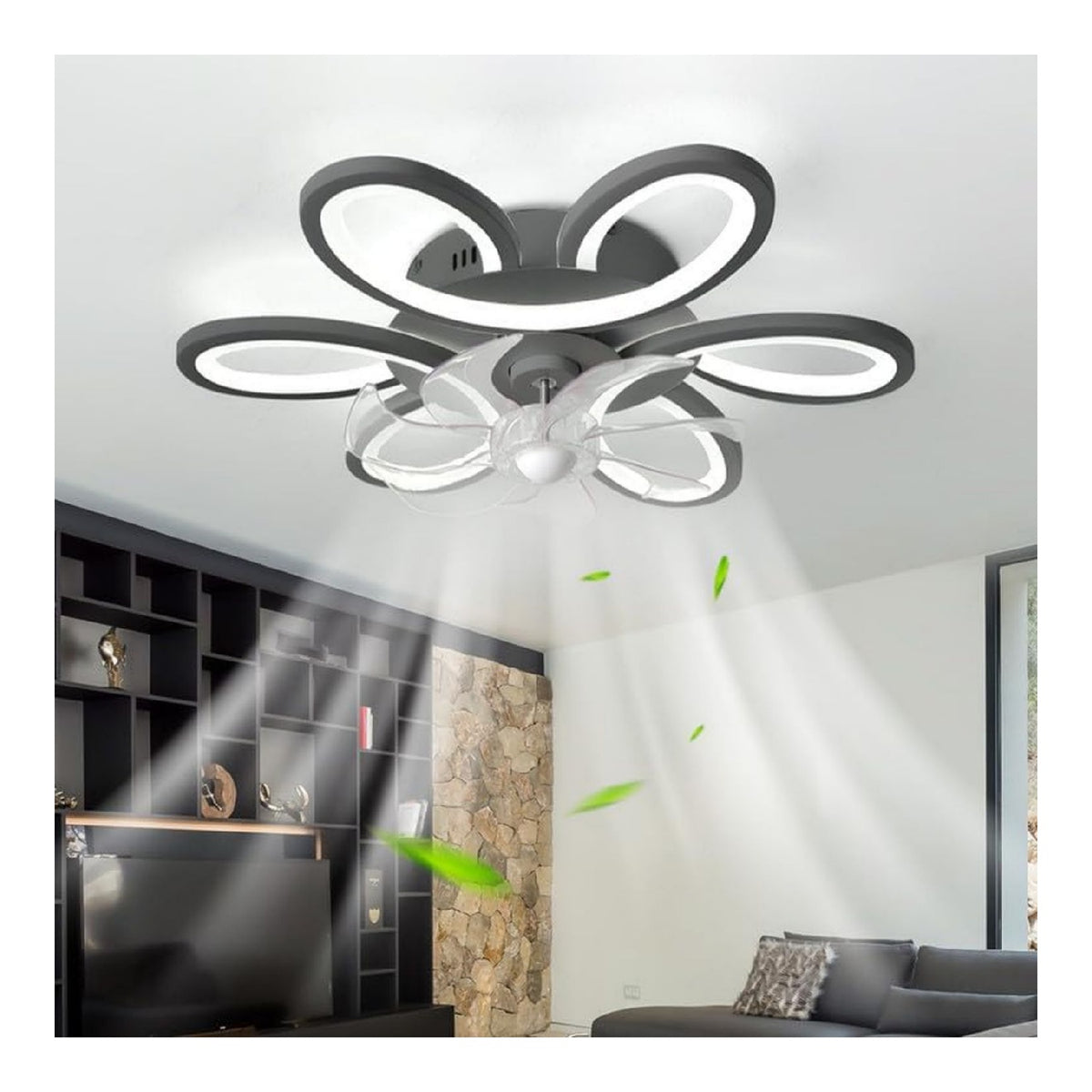 Lustre decoratif Noir et Blanc avec diffusion lumineuse harmonieuse