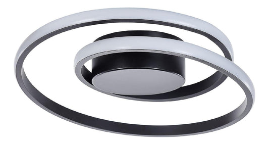 Plafonnier decoratif Noir avec diffusion lumineuse harmonieuse JF-7525